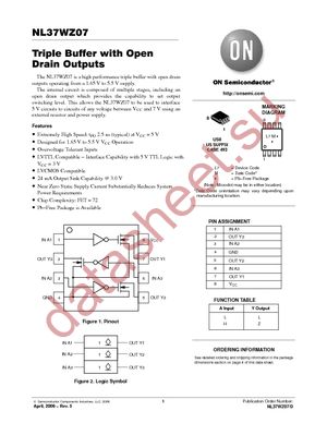 NL37WZ07US datasheet  